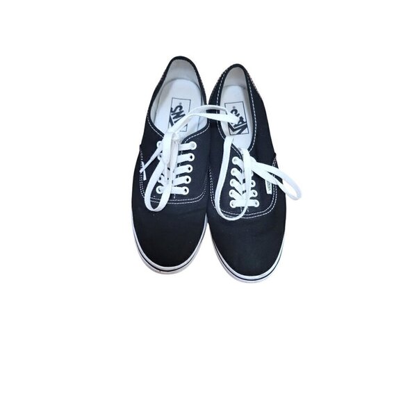 VANS UNISEX LOW TOP LACE UP BLACK SNEAKER M6 W7.5 - Picture 1 of 8